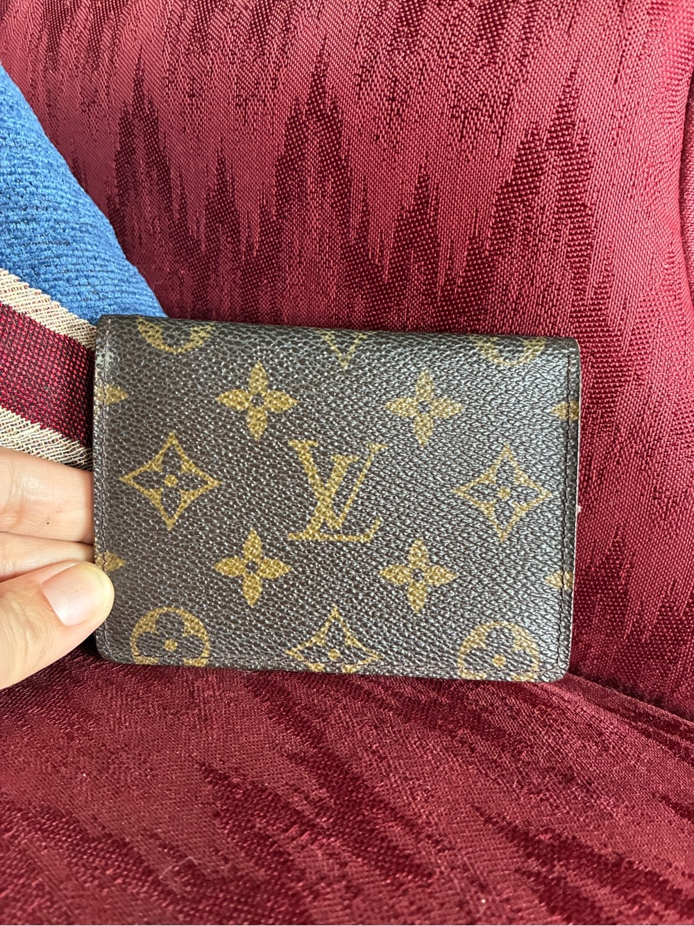 Louis Vuitton Monogram Canvas ID Card Holder in Brown and Gold
